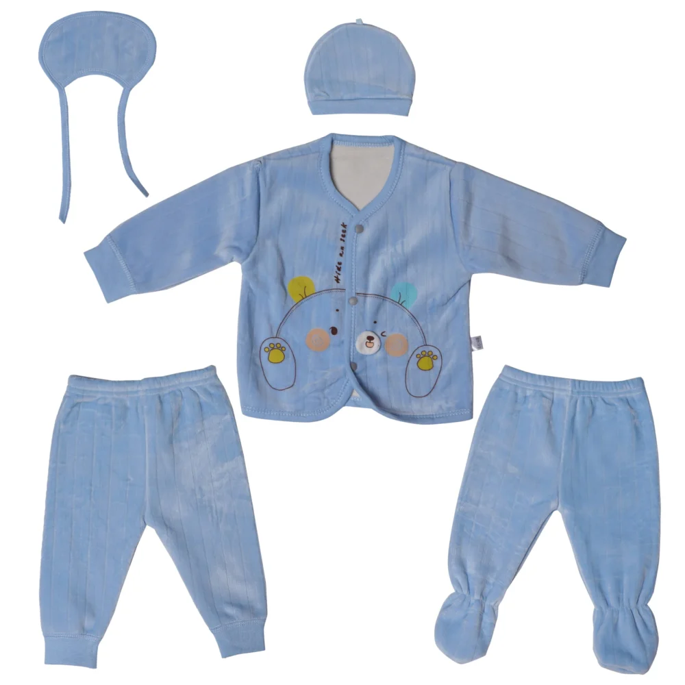 Cute Newborn Winter Outfit (5-Piece Set) - Image 3