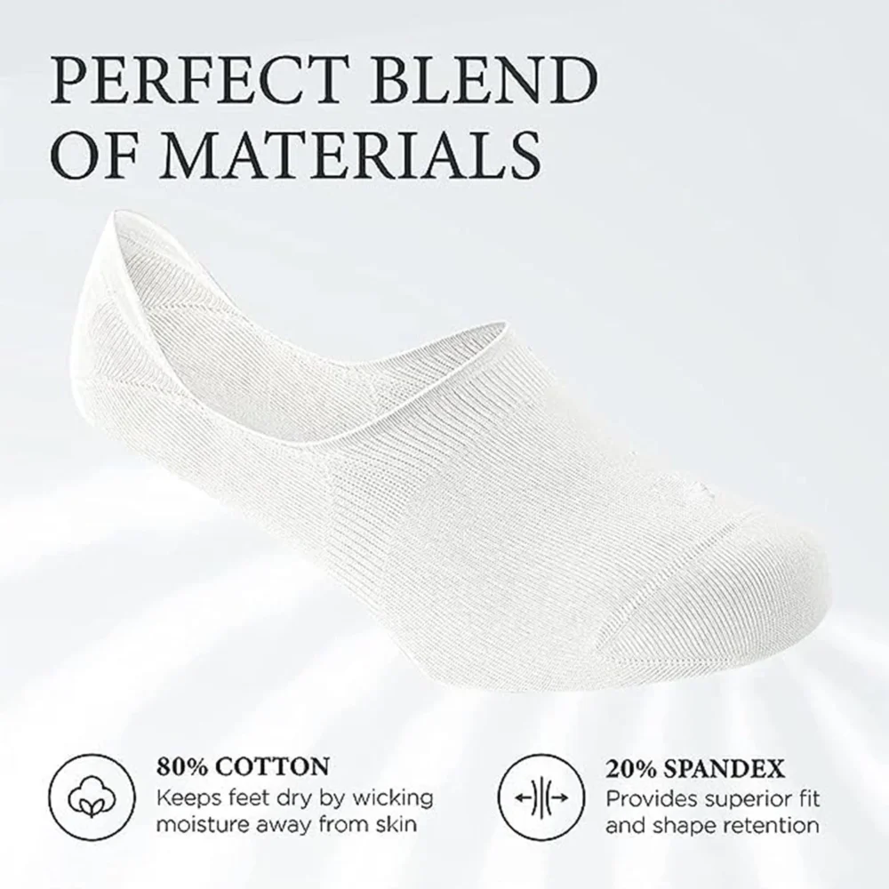 Cotton No Show Socks (5 Pack) - Image 3