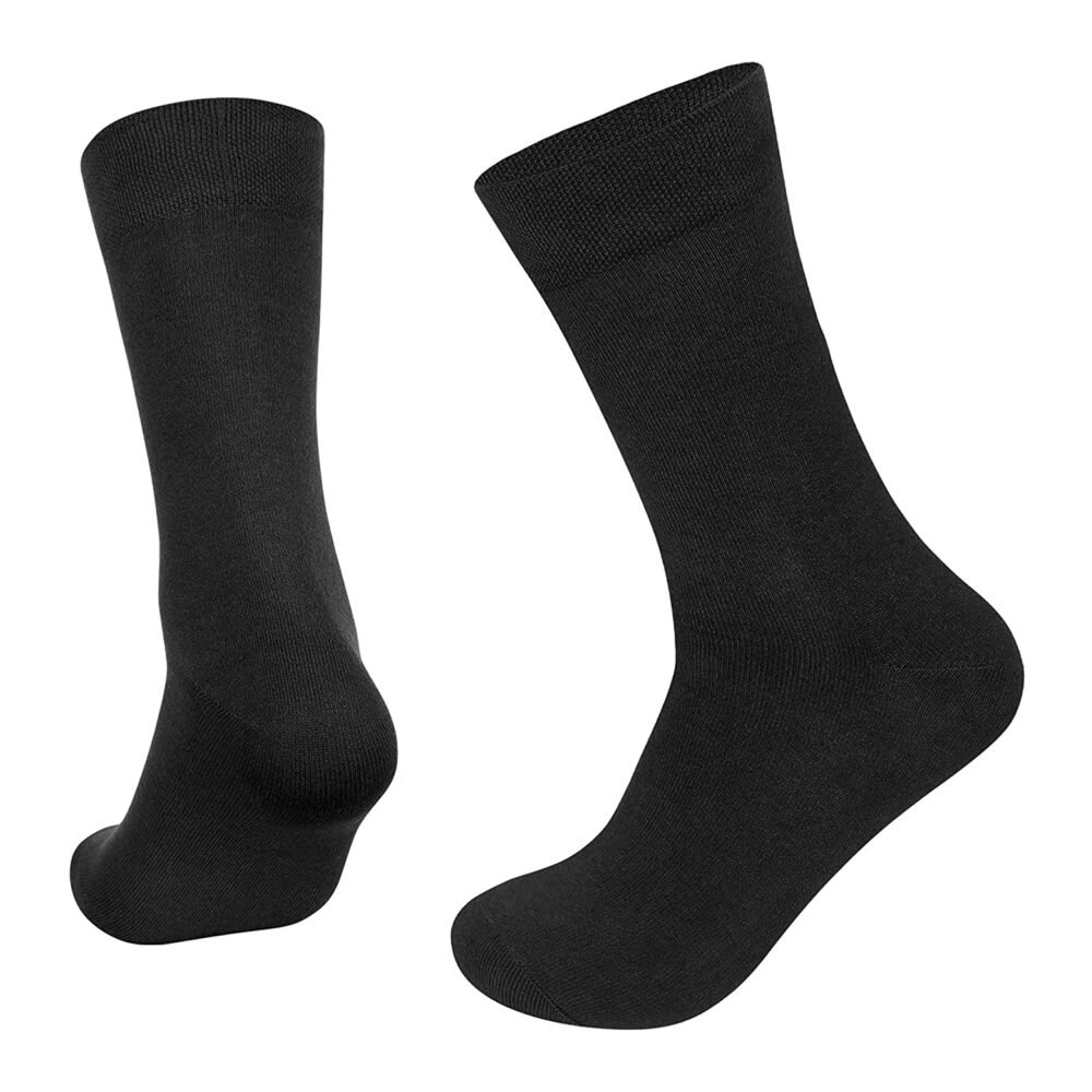 Black Unisex Dress Socks (6 Pack) - Image 3