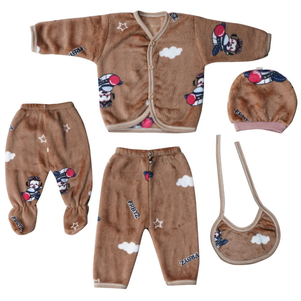 Infant Winter Clothing | Soft and Warm (5-Piece Set) - Image 3