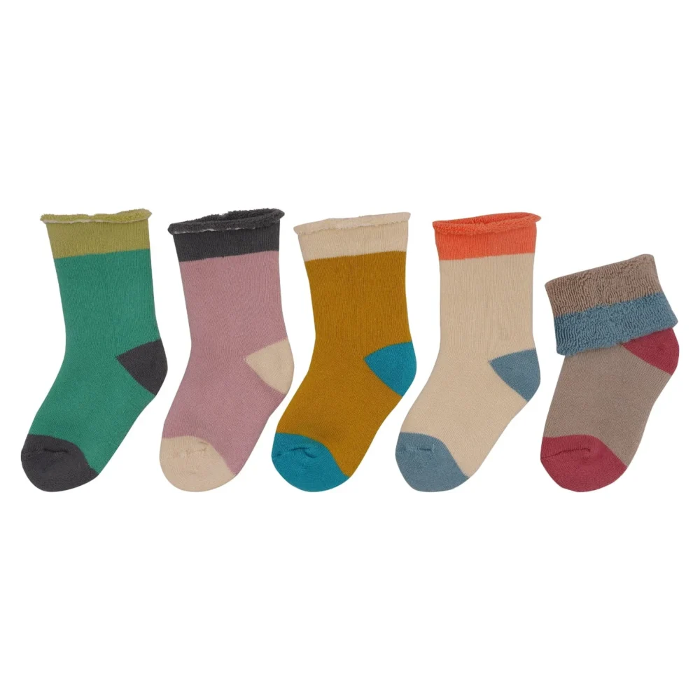 Soft & Breathable Terry Cotton Socks for Kids | Multicolor (5 Pack) - Image 4